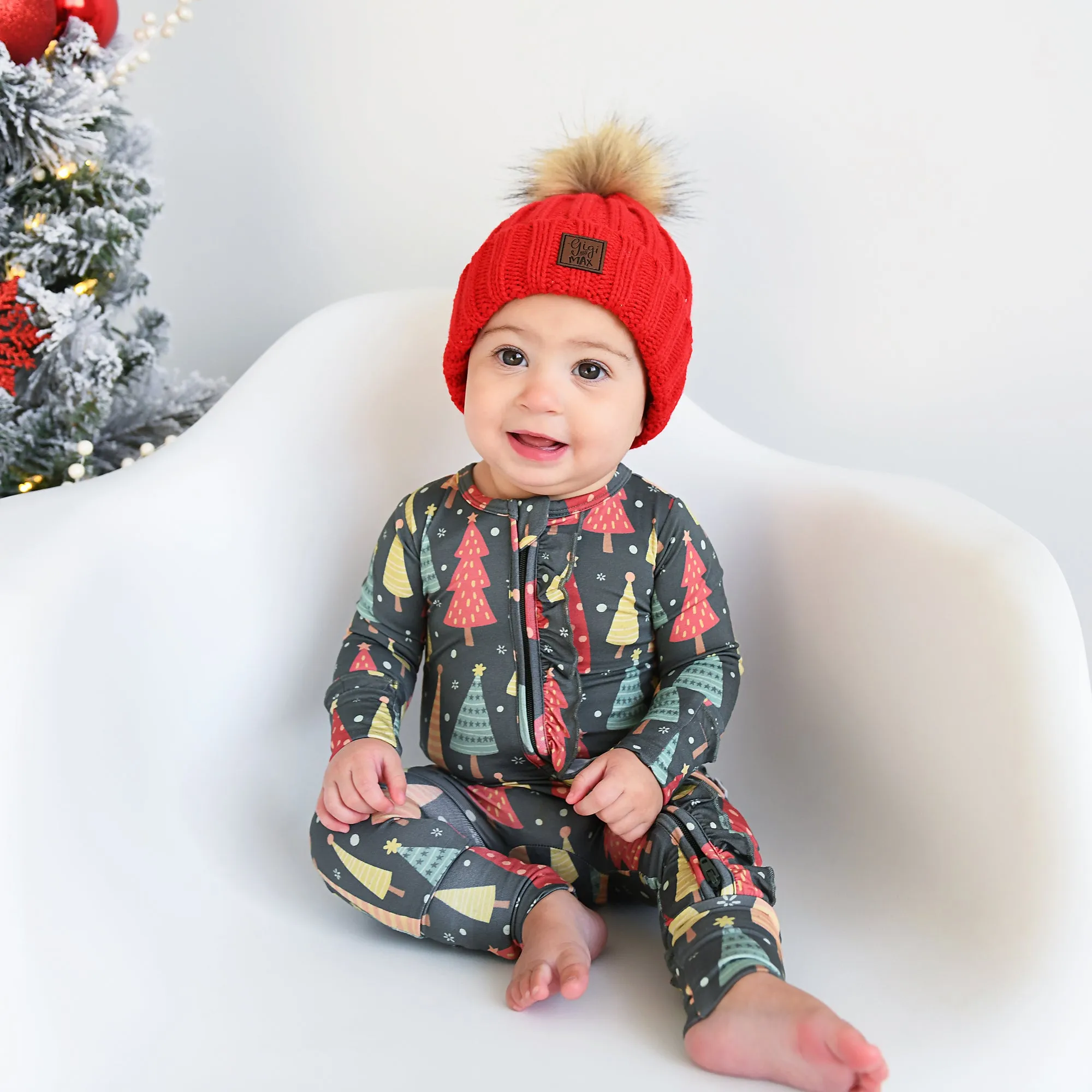 True Red POM BEANIE