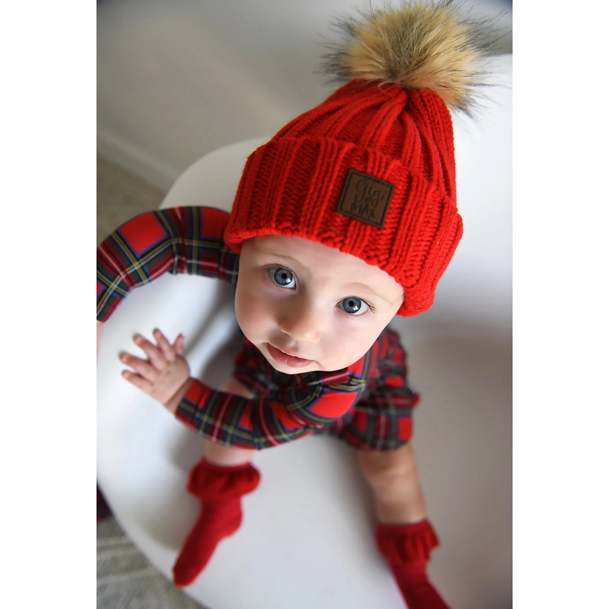 True Red POM BEANIE