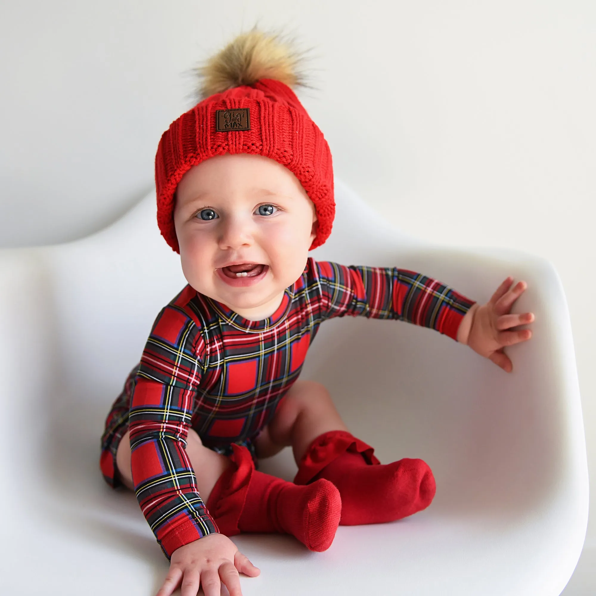 True Red POM BEANIE