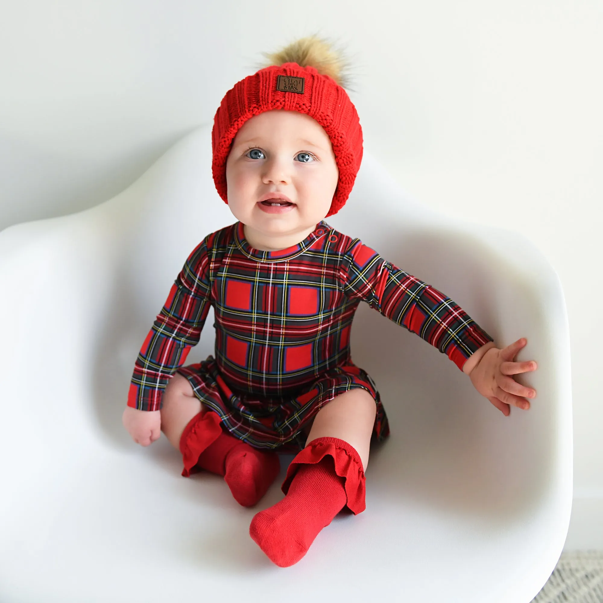 True Red POM BEANIE