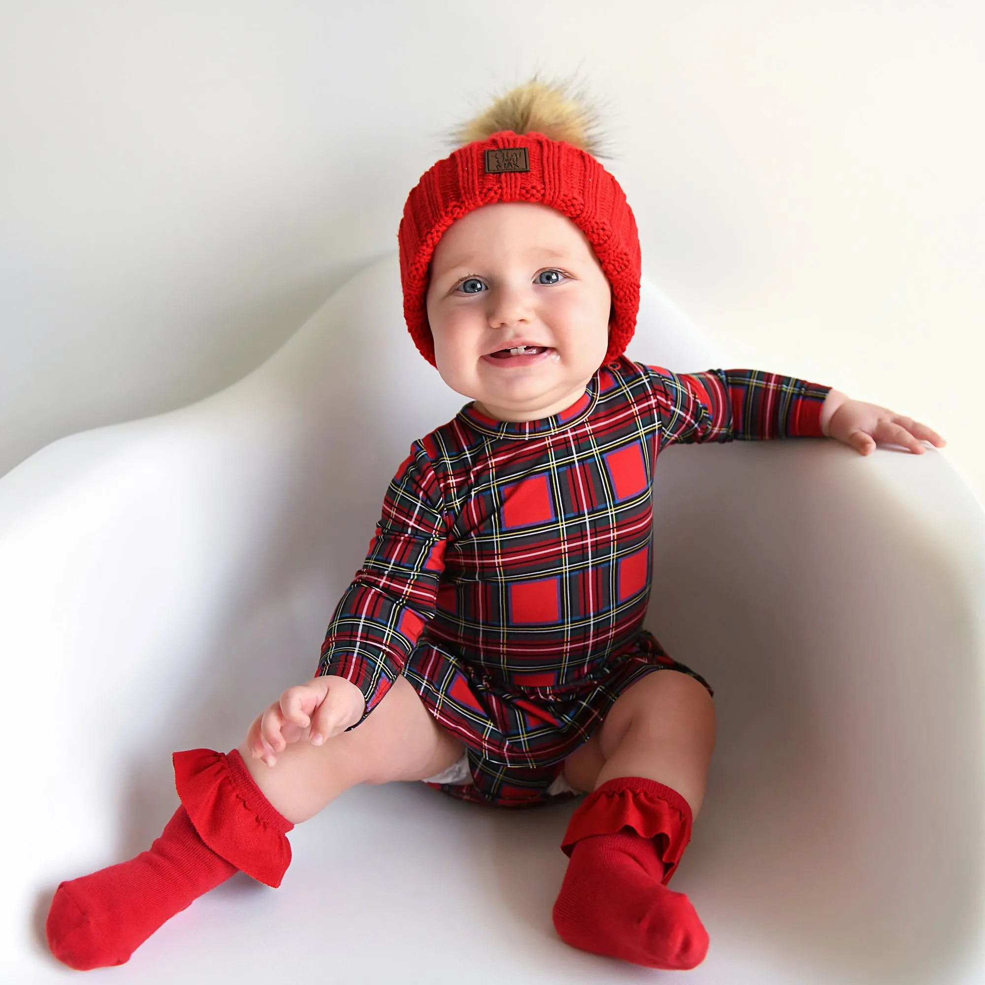 True Red POM BEANIE