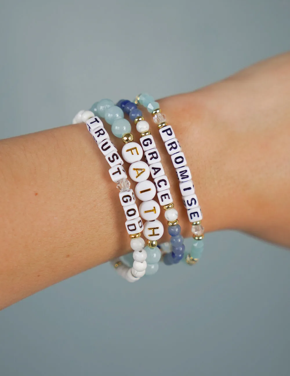 Trust God Letter Bracelet