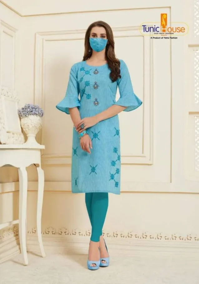 Tunic House Nafisa Cotton Linen Casual Wear Kurti Collection