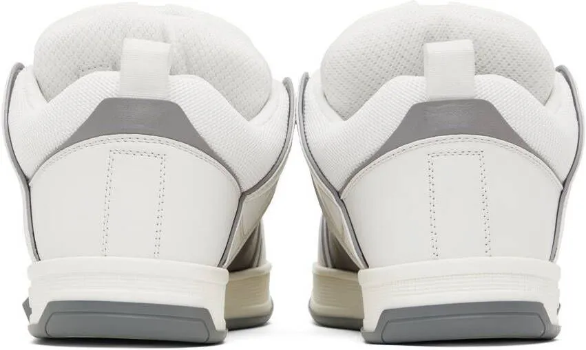 Valentino Garavani White & Burgundy Open Skate Low-Top Sneakers