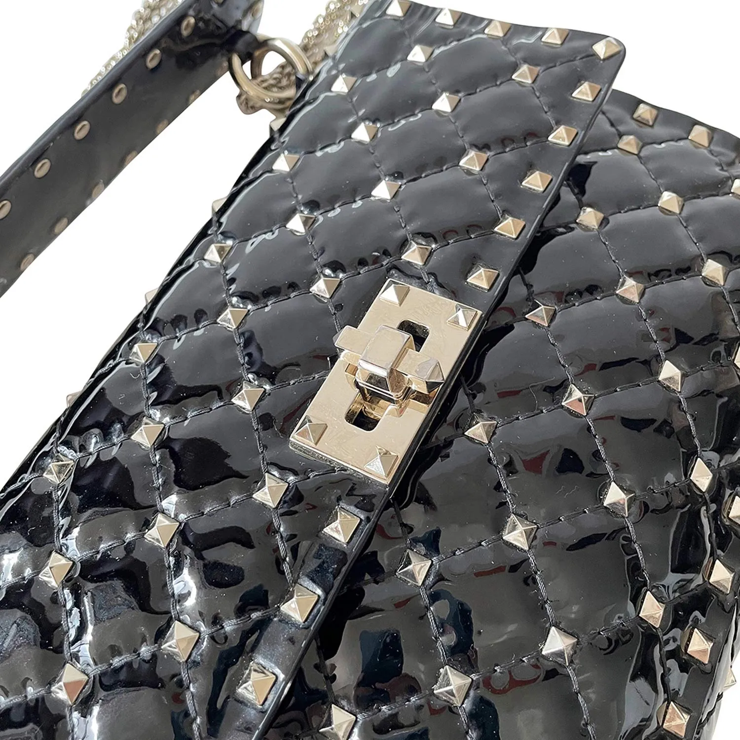 Valentino Rockstud Spike Medium Chain Shoulder Bag