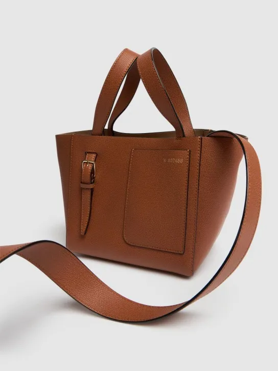 Valextra   Mini bucket leather top handle bag 