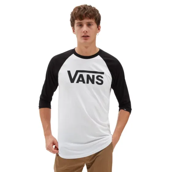 Vans Classic Raglan T Shirt - White/Black