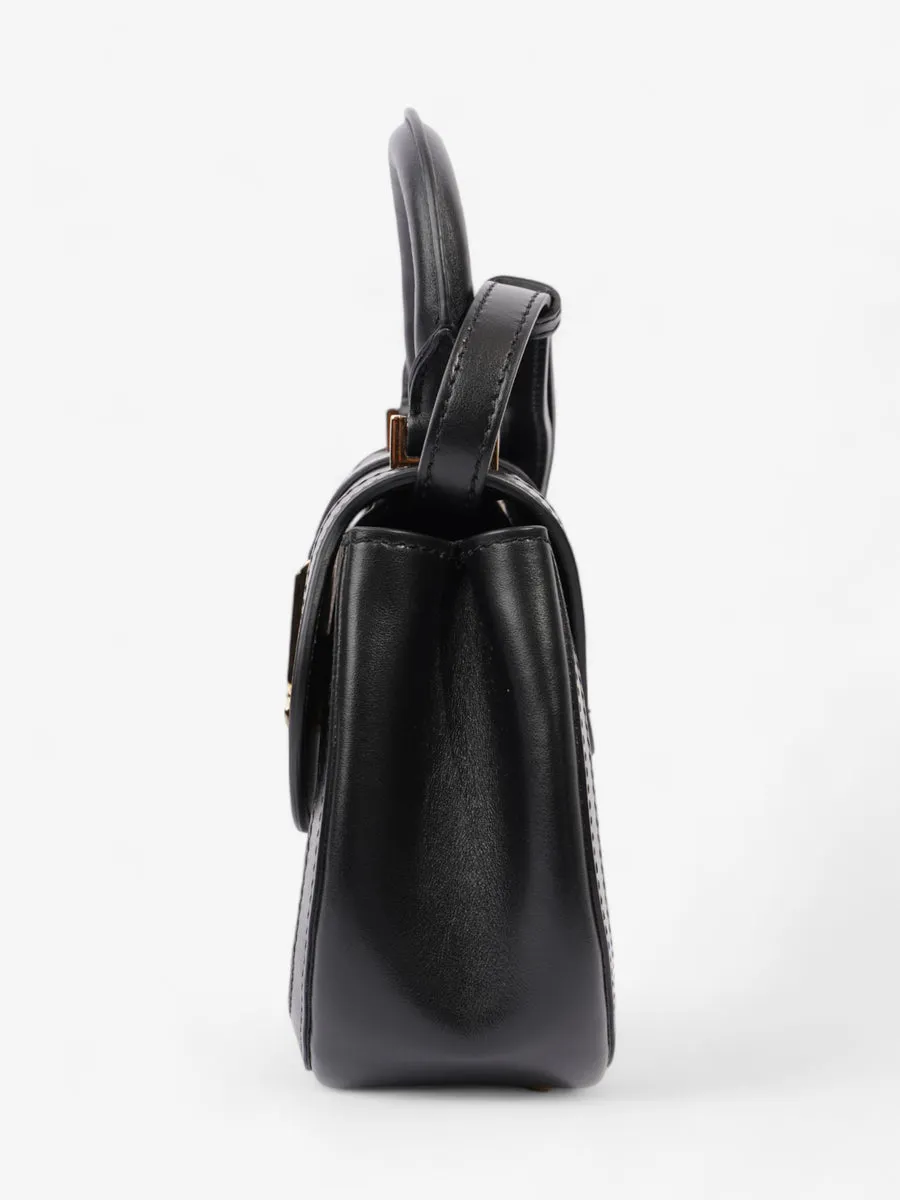 Versace Top Handle Bag Black Leather Mini