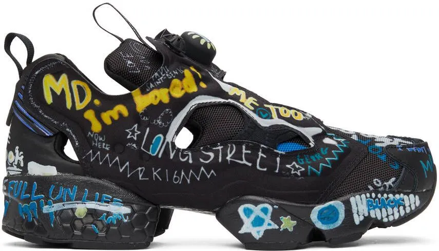 VETEMENTS Black Reebok Edition Instapump Fury Sneakers