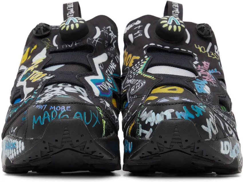 VETEMENTS Black Reebok Edition Instapump Fury Sneakers