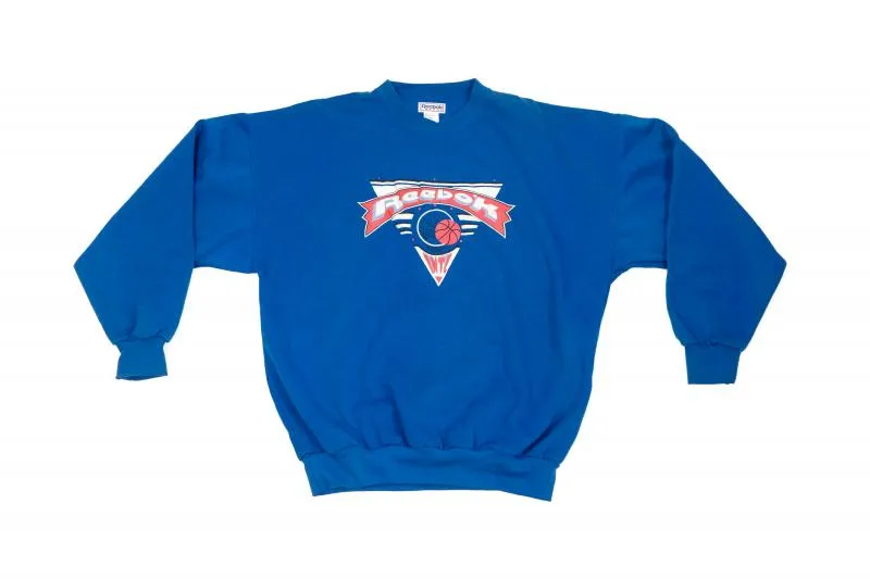 Vintage - Men - Reebok Crewneck - Royal Blue/Orange/White