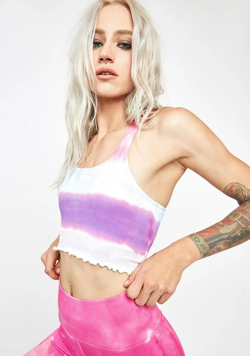 Watercolor Wash Amor Crop Tank-