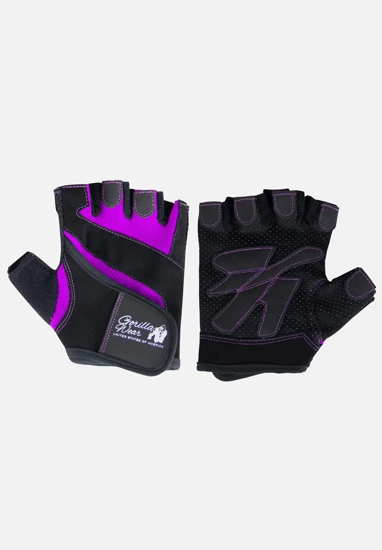 Women's Fitness Gloves - Black/Purple - L Gorilla Wear