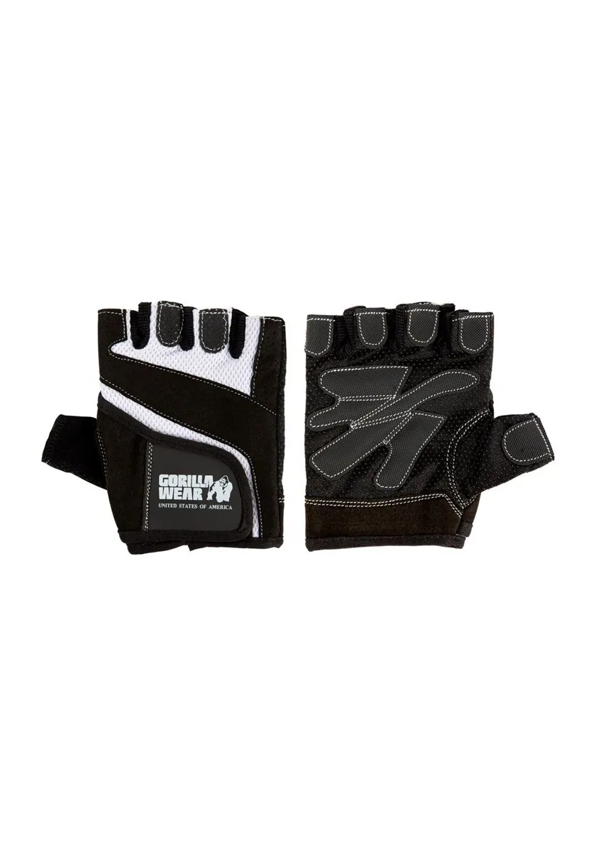 Women's Fitness Gloves - Black/White - L Gorilla Wear