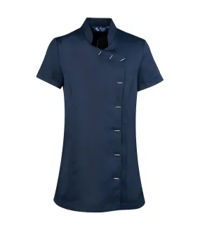 Womens/ladies orchid short-sleeved tunic navy Premier