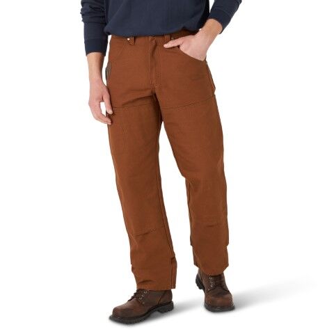 Wrangler Men's Relaxed Fit Riggs Workwear Mason Canvas Pant in Toffee Brown