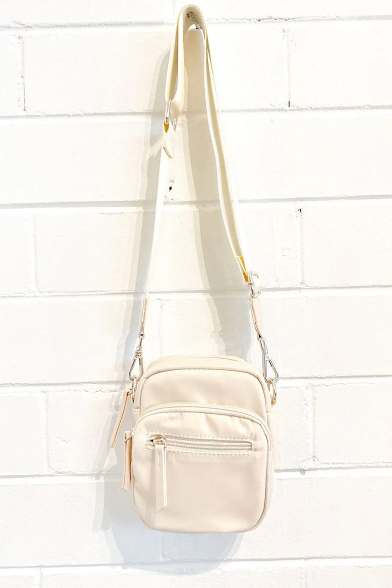 Ziggy Nylon Cross Body Bag Beige