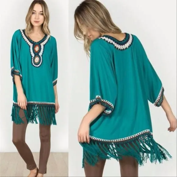 Ziggy Teal Tunic Top