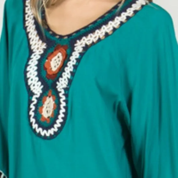 Ziggy Teal Tunic Top