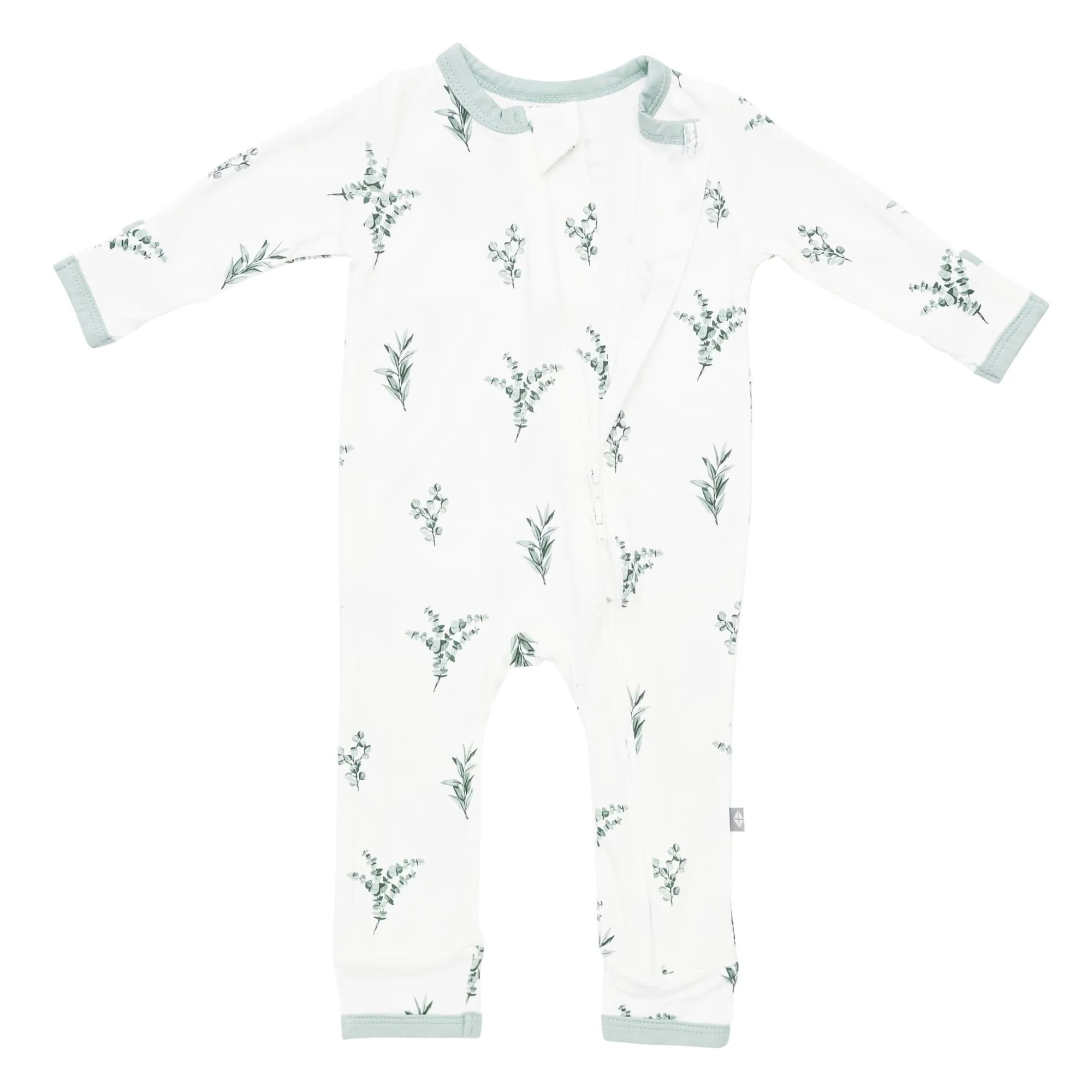 Zippered Romper in Eucalyptus