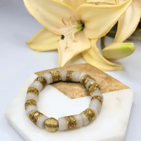 Zulana -  Milk Coffee | Sustainable Bracelet | African Recycled Glass